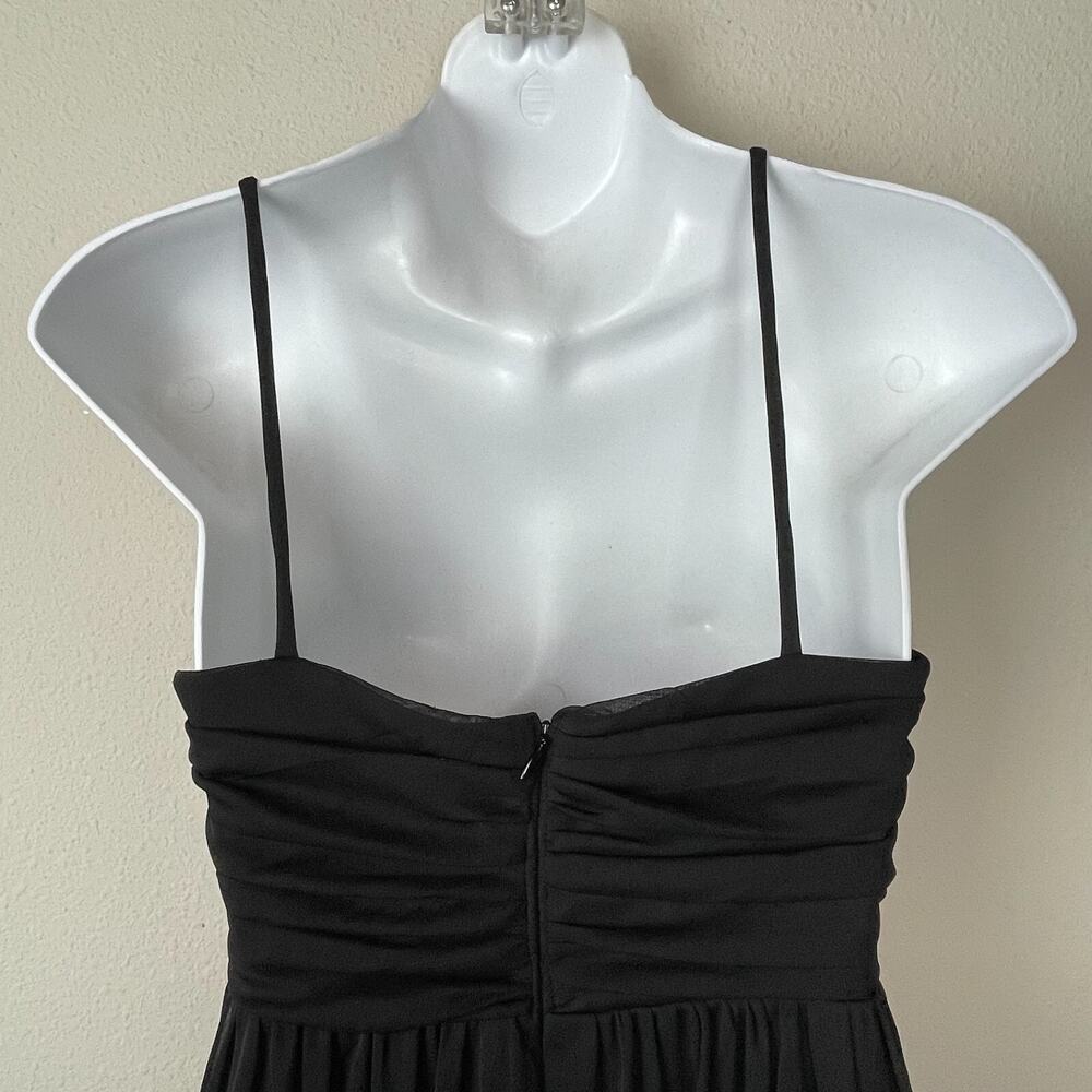 Y2K Goth Whimsigoth Intrigue Black Sequin Babydoll Prom Dress Juniors Size 7 Tie - Picture 5 of 9